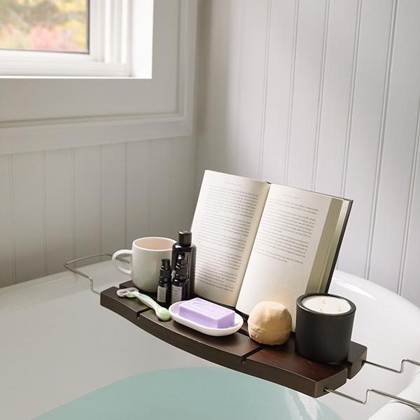 バス テーブル 浴槽 読書 パソコン 食事 お風呂 机 半身浴 収納 台 アクアラ バスタブキャディ ウォルナット Umbra アンブラ Entre Square Paypayモール店 通販 Paypayモール