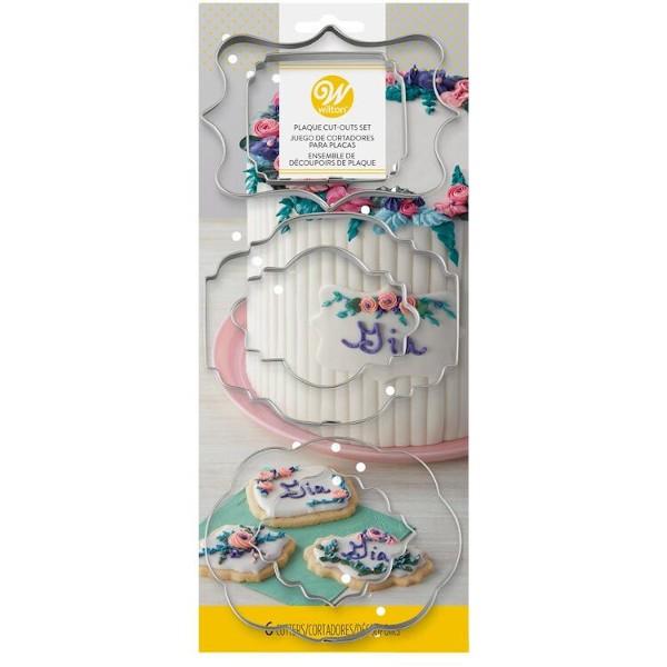 Wilton  EBg  v[NJb^[Zbg6Zbg 6PC FONDANT PLAQUE CUTOUTS Mtg   َq