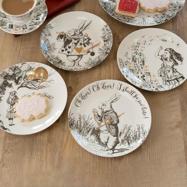 V&amp;A ブイアンドエー Alice サイドプレート 4Set アリスインワンダーランド 不思議の国のアリス アリス お皿 皿 絵皿