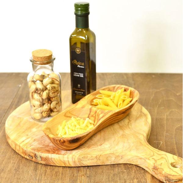 オリーブウッド カッティングボード ラウンド 42×30cm olive 