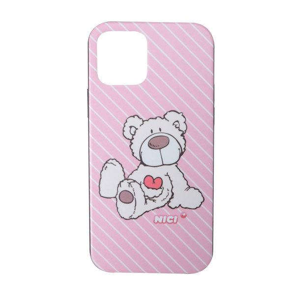 iPhone12Pro/iPhone 12スマホケースくまクマ iPhone 背面型ケース 12/12 Pro ホワイトベア NICI ニキ iPhone12