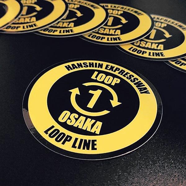 LOOP1 YELLOW STICKER - 阪神高速環状線 イエロー ステッカー / HONDA 