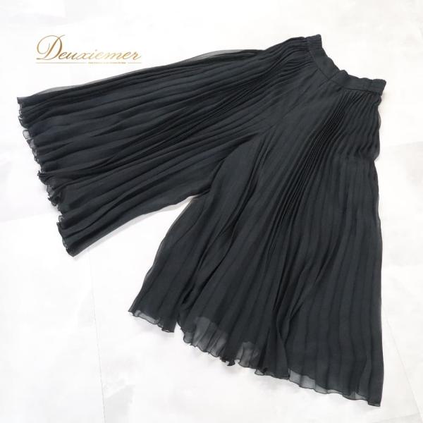 中古 Chacott チャコット 社交ダンス 衣装 ズボン ボトムス パンツ ブラック系 黒 透け感 プリーツ ダンス衣装 レディース レッスンウェア おしゃれ 上品 …