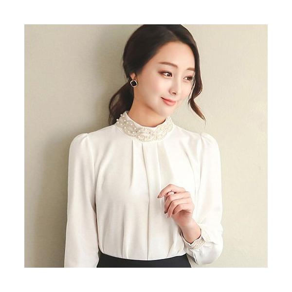 のみ 安いです 太い ハイネック 白 ブラウス - craftclub.jp
