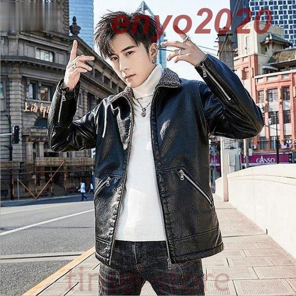 ライダースジャケット メンズ レザージャケット ショート丈 フェイクレザージャケット 無地 Pu革 秋冬アウター ブラック 黒 革ジャン 新作 Dd0901 Cjf211 ネットファミリー 通販 Yahoo ショッピング