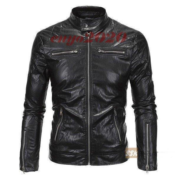 ライダースジャケット メンズ 革ジャケット 革ジャン レザージャケット