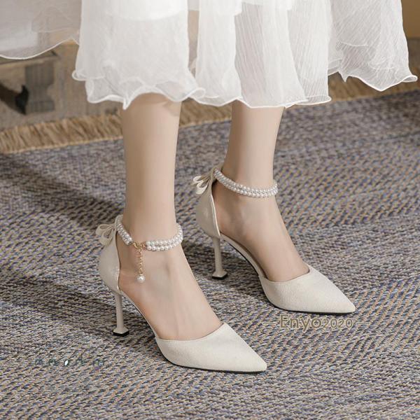 パンプス レディース サイドゴア 幅広 サンダル ストラップ 27cm 20cm