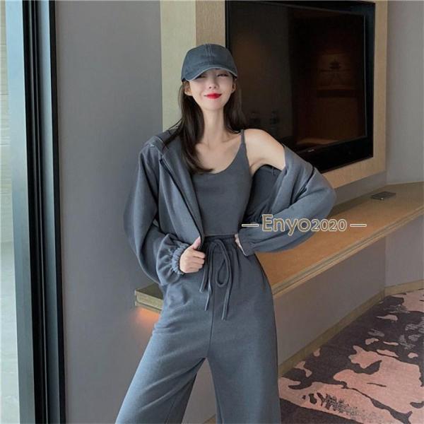 上下セット セットアップ スウェット スポーツウェア レディース 3点