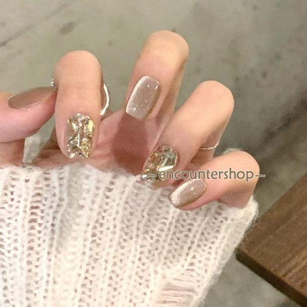 つけ爪 【24枚入り】ネイルチップ ネイル ジェルネイル キャッツアイ