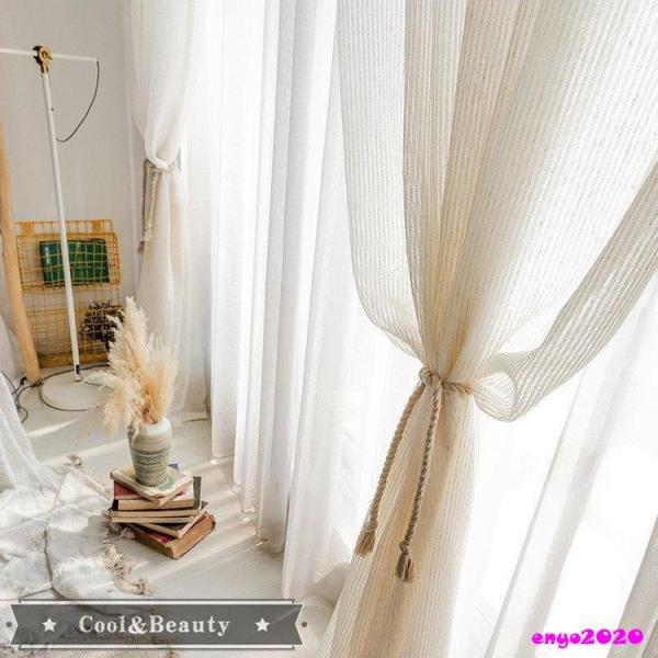 カーテン レースカーテン おしゃれ 北欧風 ins風 半遮光 遮熱 UVカット 無地 白 グレー ピンク ブルー カーテン 安い 洗濯機可能 姫系 かわいい 腰窓 インテリア フック カーテン★★★注意「重要！！！」★★★ヒダ作っているから...
