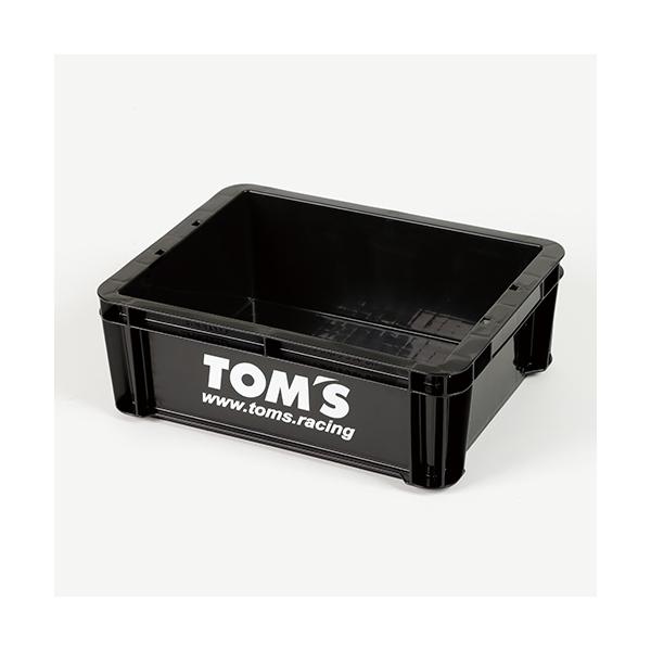 TOM`S トムス 小型 コンテナボックス プラスチック製 ロゴプリント入り