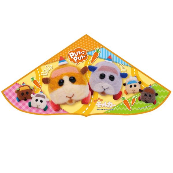 SNSで話題沸騰のPUI PUIモルカーがカイトになって登場☆横幅116cmと大きめサイズのカイトです。キュートなモルカー達を空中に泳がせて遊んじゃおう！■商品サイズ・パッケージサイズ：W120×H690×D10mm・本体サイズ：W1160...