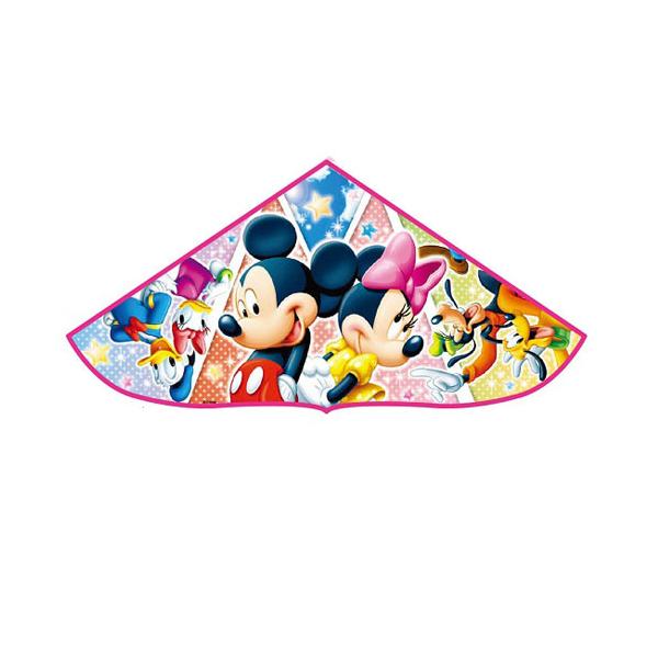 ミッキーとなかまたちのかわいいカイト。キャラクターが大きく描かれているので存在感抜群！サイズも大きめの横幅116cmです。■商品サイズ・パッケージサイズ：W120mm×H690mm×D10mm・本体サイズ：W1160mm×H640mm■セッ...