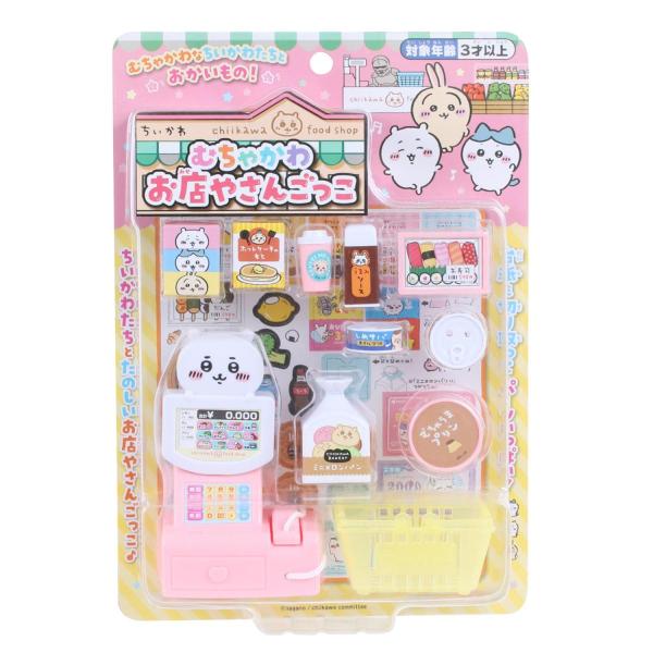 ちいかわ達と楽しいお店屋さんごっこができます。個性豊かなキャラクター達をモチーフにしたかわいい商品をかごにつめて、レジでお金を出してお買い上げ！おままごとが好きなお子様に喜ばれます。■商品サイズパッケージサイズ：W270×H190×D60m...