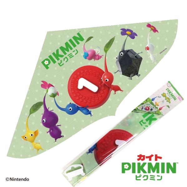 横幅約112cm！かわいらしいピクミン達のカイトです。商品サイズ・パッケージサイズ：W120ｘH690ｘD19mm・商品サイズ：W1120×H570×D5mm・約75gセット内容カイト、たこ糸35mご注意対象年齢3才以上