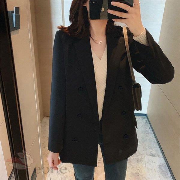 スーツジャケット レディース 秋新作 長袖ブレザー 黒スーツ 40代 カジュアル テーラードジャケット ゆったり 着痩せ 通勤 オシャレ上品 30代 50代 Aone 1026 Tops248 E One Store 通販 Yahoo ショッピング