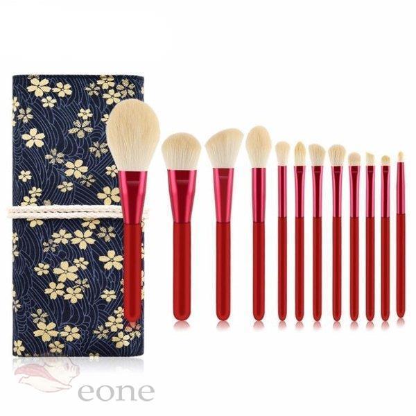 メイクブラシセット 12本セット 人工ウール 化粧ブラシ 3色 メイクブラシ 花柄ポーチ付き メイクポーチ チークブラシ アイシャドウチップ 柔らかい Aone 1107 1xw97 E One Store 通販 Yahoo ショッピング