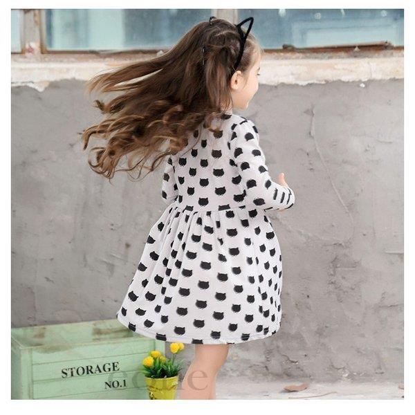 ワンピース キッズ 女の子 可愛い 秋冬 グレー スカート キッズ ねこ 女の子 北欧 ファッション 猫柄 おしゃれ かわいい 子供服 猫雑貨 Myp Bjm E One Store 通販 Yahoo ショッピング
