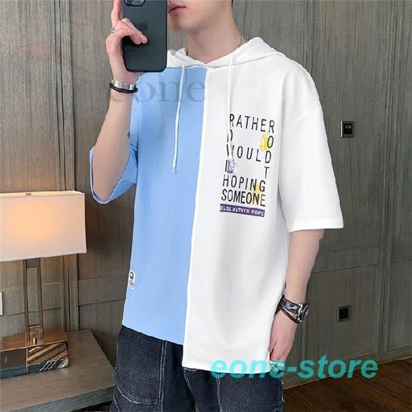 パーカー メンズ 半袖tシャツ カジュアル フッド付き ワークtシャツ プリントtシャツ 半そでtシャツ 半袖tシャツ かっこいい 個性 オシャレ 夏服 春夏 Nz6 E One Store 通販 Yahoo ショッピング