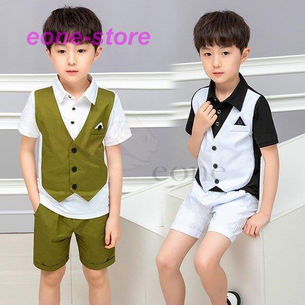 子供 スーツ 男の子 フォーマルスーツ 子供服 夏 キッズ 半袖 シャツ 2点セット ベスト ズボン 折り襟 タキシード ベビー服 発表会 入学式 卒業式 結婚式 Xl2 E One Store 通販 Yahoo ショッピング