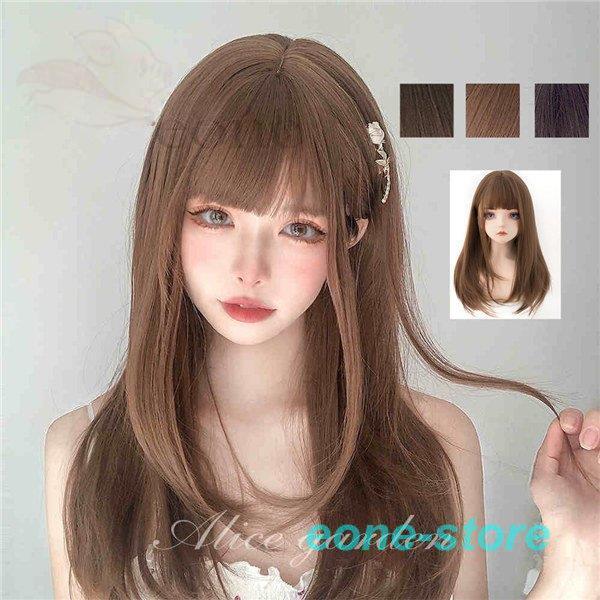 フルウィッグ ロリータ Lolita ぱっつん前髪 黒髪 茶髪 前髪 ウィッグ 原宿風 かつら コスプレ 普段使い 耐熱ウィッグ コスチューム Zgcp Bjm E One Store 通販 Yahoo ショッピング