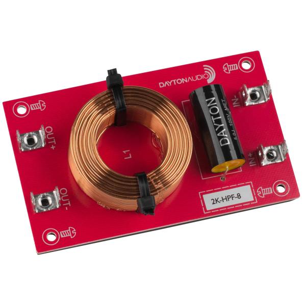 [DHF10]Dayton Audio 2k-HPF-8 ハイパス フィルター（2,000 Hz：12 dB/Oct）