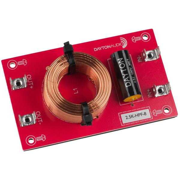 [DHF12]Dayton Audio 2.5k-HPF-8 ハイパス フィルター（2,500 Hz：12 dB/Oct）