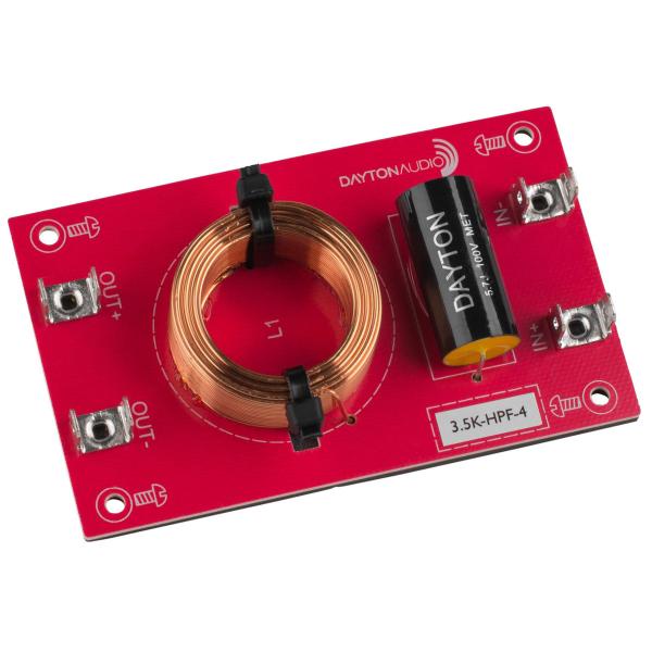 [DHF15]Dayton Audio 3.5k-HPF-4 ハイパス フィルター（3,500 Hz：12 dB/Oct）