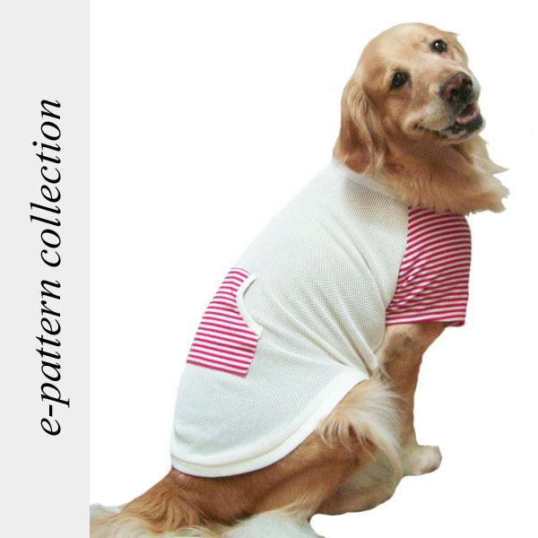 犬服型紙 ラグランTシャツ 大型犬用 テキスト付き : pcs-019r : e