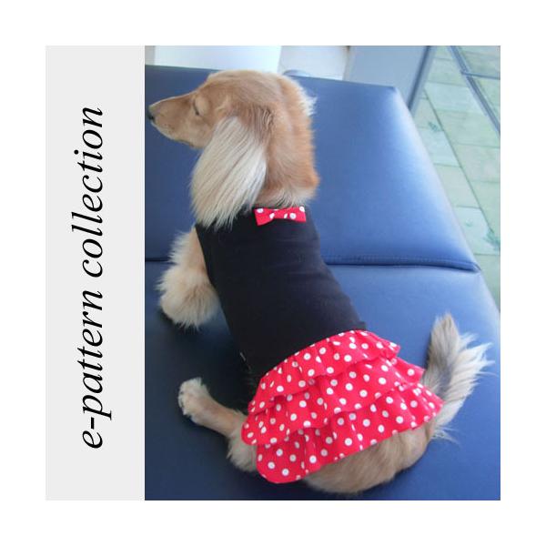 犬服型紙 ティアードワンピース 小型犬 小型犬ロング 中型犬用