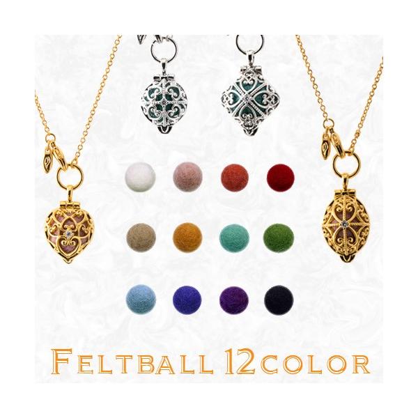 エポラージュアロマペンダントに使用できるフェルトボール12色セット。その日の気分によってお好みの色のフェルトボールを使いたい！アロマオイルの種類によって使い分けたいという方にぴったりな商品です。フェルトボールにお好みのアロマオイルを1-2滴...
