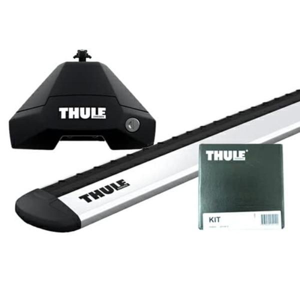 THULE ルーフキャリア取付3点セット アウディ FYD系 Q5 スポーツバック (ルーフレール無し)用 フット 7105 &amp; ウイングバ