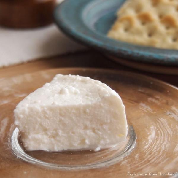 朝一番に搾乳室に入ってくる、元気な牛のフレッシュミルクで作ったチーズ。チーズでありながら、新鮮なミルクの甘さがしっかりと伝わってきます。フレッシュミルクを殺菌後、通常乳酸菌を添加する前に特別な塩を添加。ミルクの甘さと上品な塩の風味が花のよう...