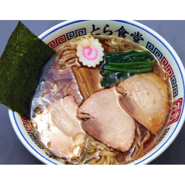 白河ラーメン とら食堂 元祖とら系 醤油味 3食入 スープ付 生ラーメン