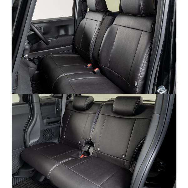 N-BOX NBOXカスタム JF5 JF6：純正 シートカバー（合皮製） ブラック