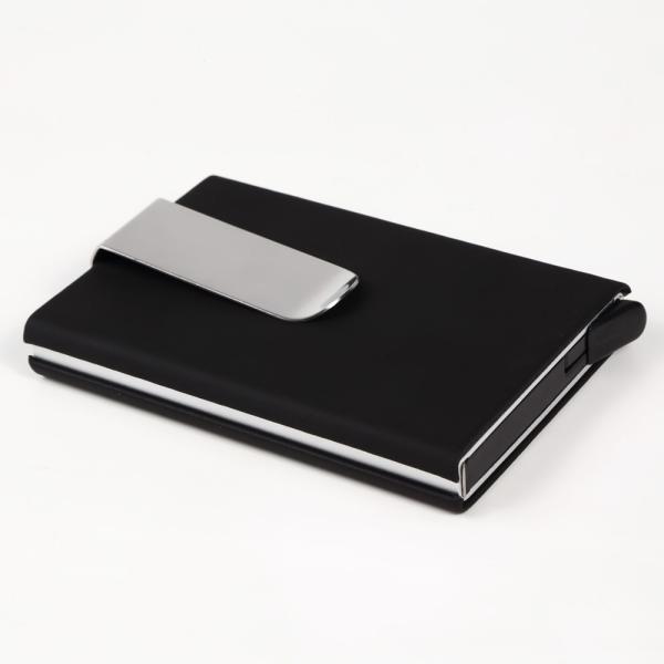 送料無料 クレジット カードケース 薄型 スライド式 スキミング防止 クリップ付き 磁気防止 5枚 収納 入れ マネークリップ 財布 メンズ レディース