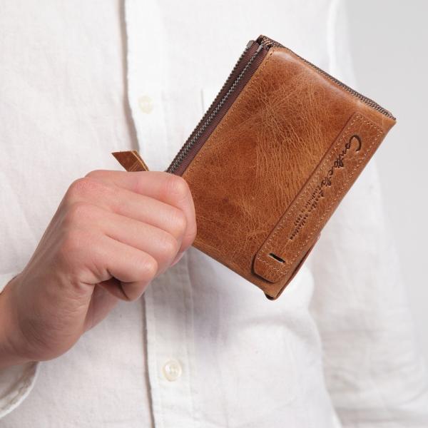 財布 メンズ 二つ折り財布 男性 小銭入れ ミニ財布 本革 定期入れ ヴィンテージ さいふ 高機能 メンズ 札入れ 牛革 ライク ミニマム ウォレット アンティーク