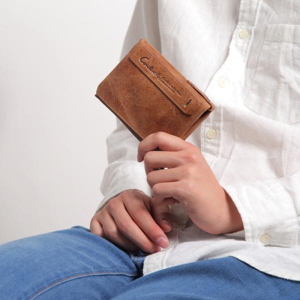 財布 メンズ 二つ折り財布 男性 小銭入れ ミニ財布 本革 定期入れ ヴィンテージ さいふ 高機能 メンズ 札入れ 牛革 ライク ミニマム ウォレット アンティーク