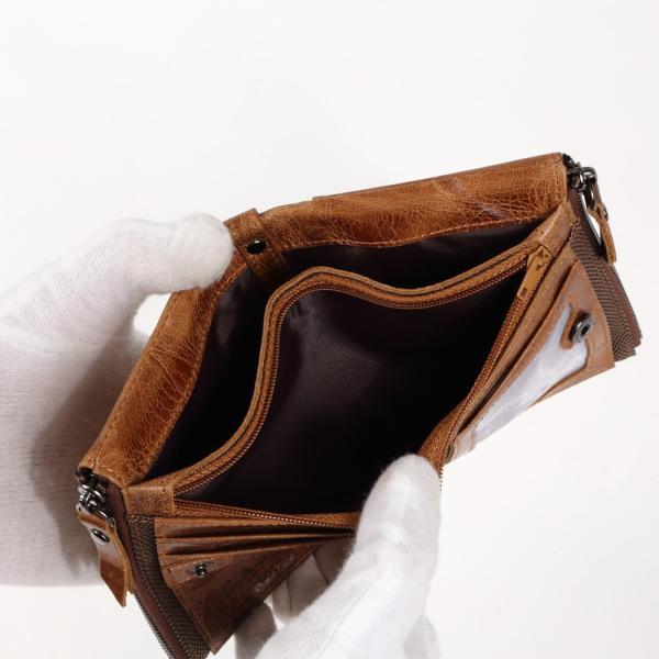 財布 メンズ 二つ折り財布 男性 小銭入れ ミニ財布 本革 定期入れ ヴィンテージ さいふ 高機能 メンズ 札入れ 牛革 ライク ミニマム ウォレット アンティーク