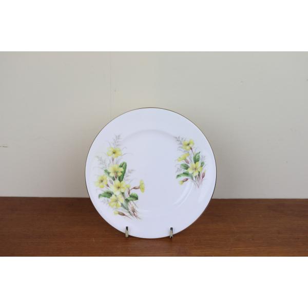 ロイヤルアルバート　プリムローズ　16cmプレート　ケーキ皿　黄色　イギリス　ROYAL ALBERT　ヴィンテージ　食器　L41