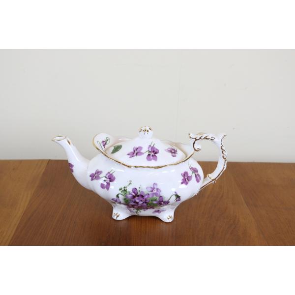 ハマースレイ　ヴィクトリアンバイオレット　ティーポット　スミレ　VICTORIAN　VIOLETS　ヴィンテージ　イギリス　Hammersley　に152-1