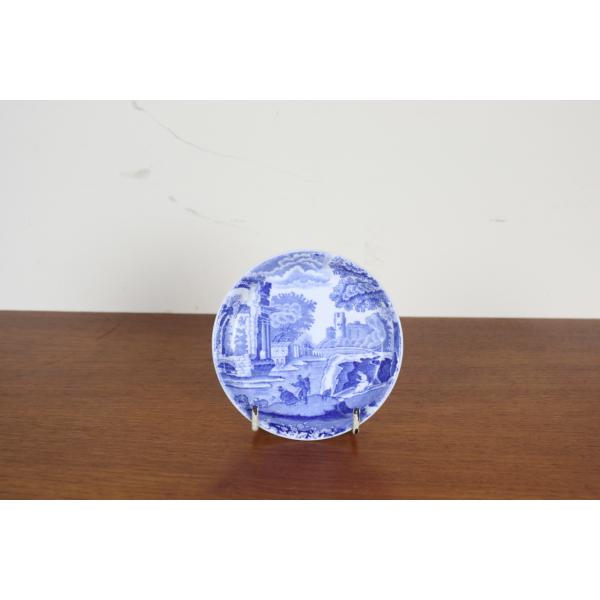コープランド・スポード　ブルーイタリアン　プレート10.5cm　小皿　イギリス　SPODE　アンティーク　陶磁器　に2426-1