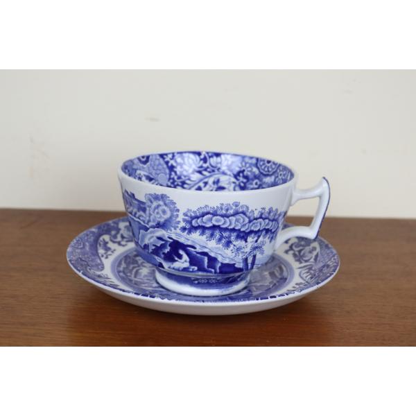 スポード　ブルーイタリアン　デュオ　モーニングカップ　イギリス　SPODE　ヴィンテージ　に2426-10