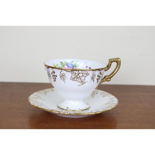 ロイヤルクラウンダービー　バイン　カップ　デュオ　Royal Crown Derby　VINE　葡萄　イギリス　ヴィンテージ　に437