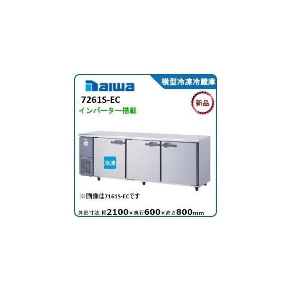 ダイワ・大和 横型インバーター冷凍冷蔵庫《エコ蔵くん》 型式：7261S