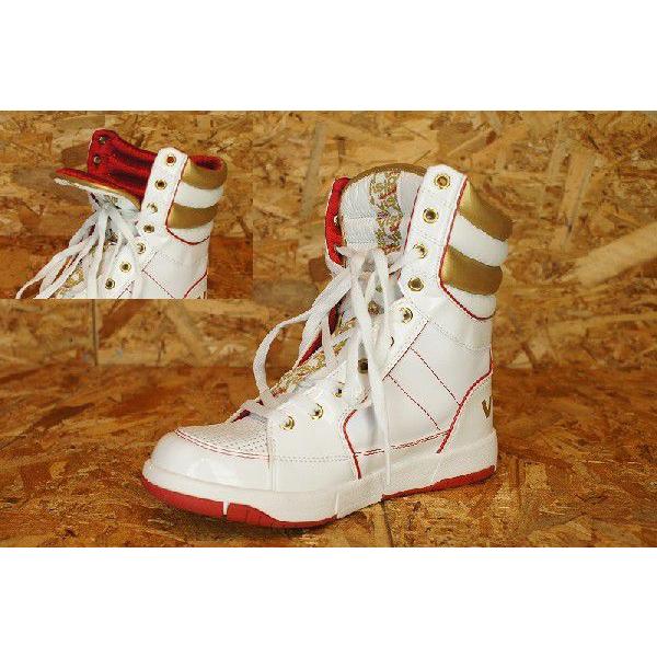 VISION：ヴィジョン 【M.L.K. LACE UP】 MCR-260 ●WHT/RED/GLD 23cm-25cm
