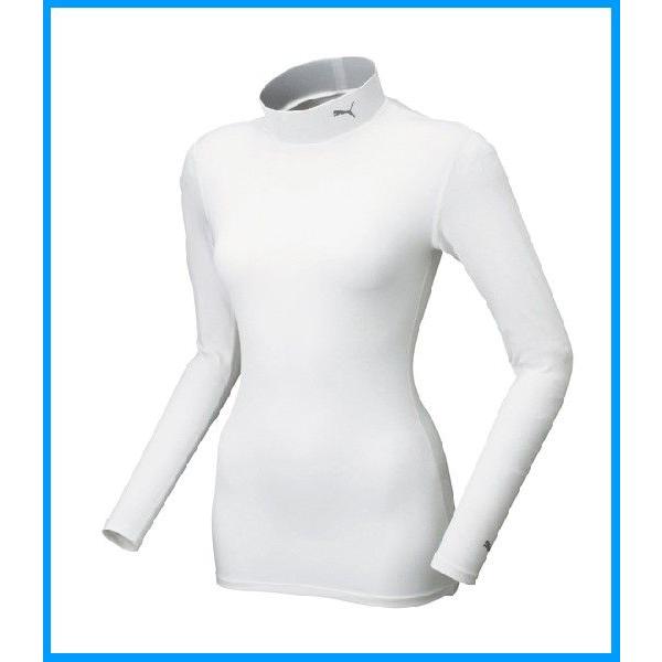 PUMA：プーマ　レディース Light Compression モックネック LS シャツ 900922-12●ホワイト
