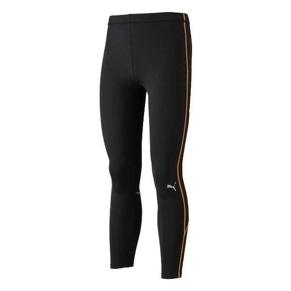 PUMA：プーマ　メンズ Light Compression ロングタイツ　901429-05●ブラック/フレイムオレンジ