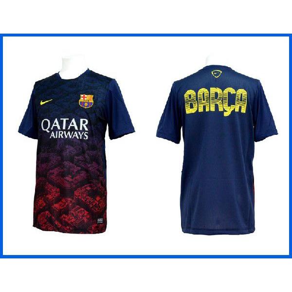 NIKE：ナイキ サッカーウェア【FCB SQUAD DRI-FIT S/S プレマッチトップ】FCバルセロナ レプリカ 2013モデル●国内代理店品