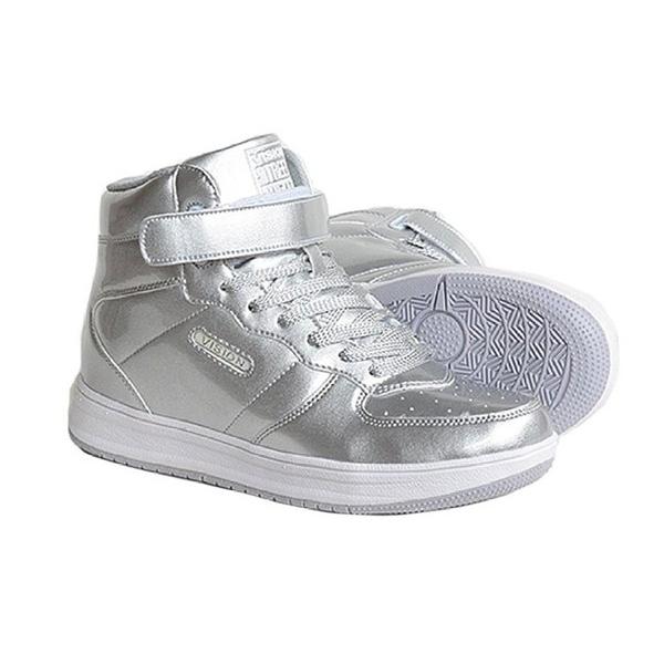VISION：ヴィジョン 【VISION RYUKYU SUPER HEEL】MCR-409 ダンスシューズ ハイカット インヒールスニーカー●シルバー
